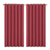 2x Blockout Curtains Panels 3 Layers Eyelet Room Darkening 240x230cm Burgundy Deals499