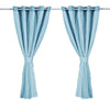 2x Blockout Curtains Panels 3 Layers with Gauze Darkening 180x230cm Turquoise Deals499