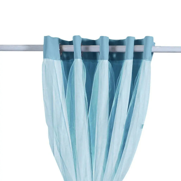 2x Blockout Curtains Panels 3 Layers with Gauze Darkening 180x230cm Turquoise Deals499