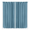 2x Blockout Curtains Panels 3 Layers with Gauze Darkening 240x213cm Turquoise Deals499