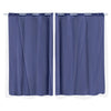 2x Blockout Curtains Panels 3 Layers with Gauze Room Darkening 140x244cm Navy Deals499