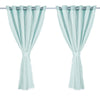 2x Blockout Curtains Panels 3 Layers with Gauze Room Darkening 240x213cm Aqua Deals499