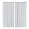 2x Blockout Curtains Panels 3 Layers with Gauze Room Darkening 240x230cm Grey Deals499