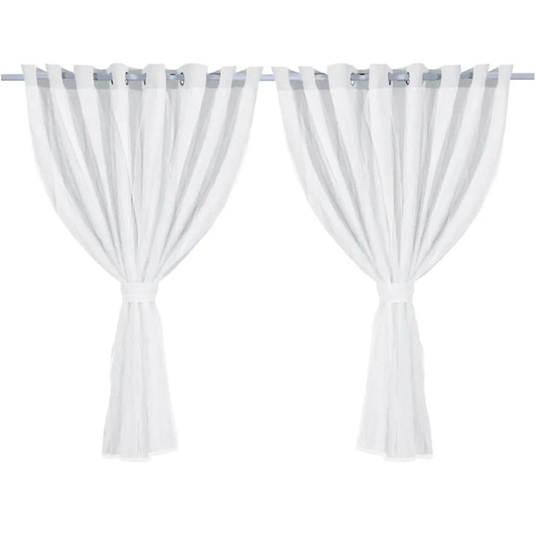 2x Blockout Curtains Panels 3 Layers with Gauze Room Darkening 300x230cm Grey Deals499