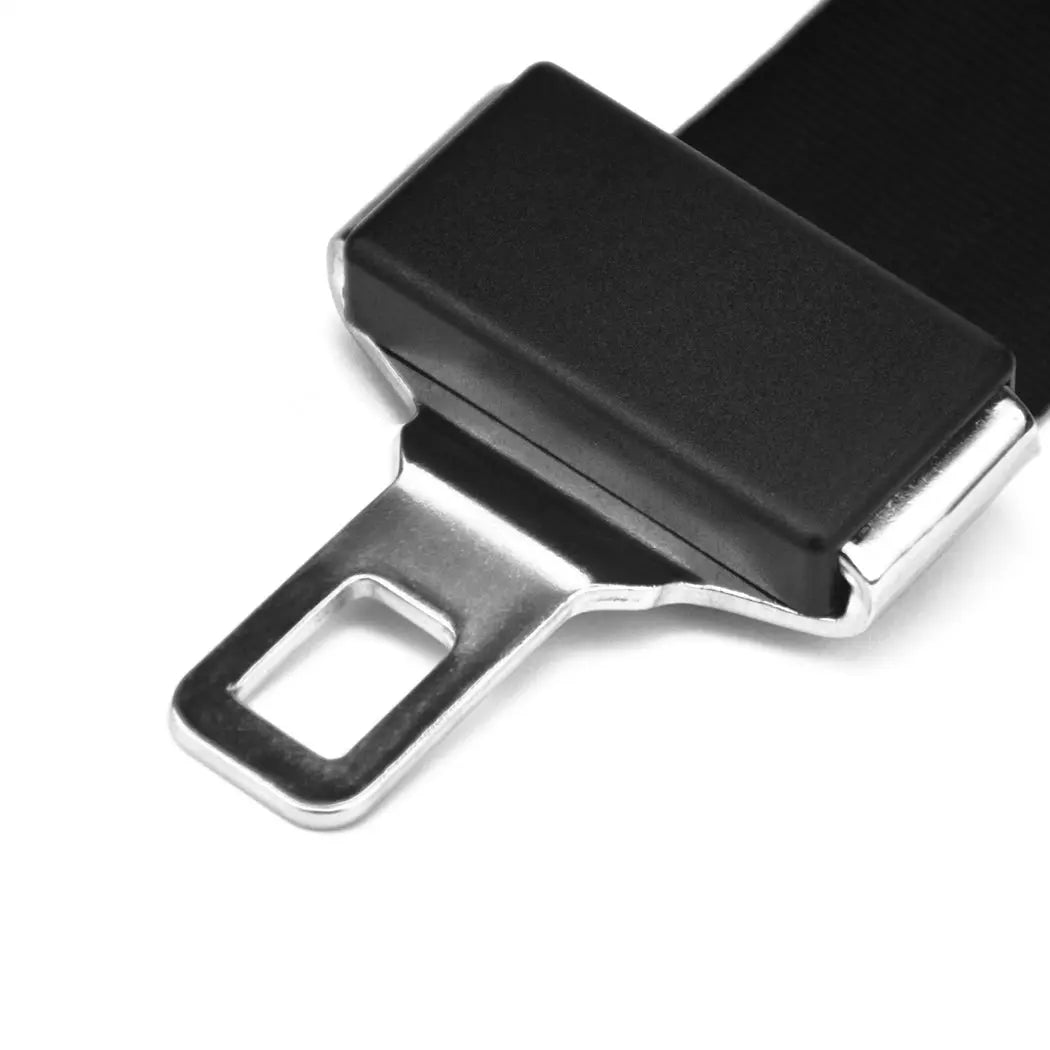 2x Heavy Duty Car Vehicle Seat Belt Extension Extender Strap Black Safety Buckle Deals499