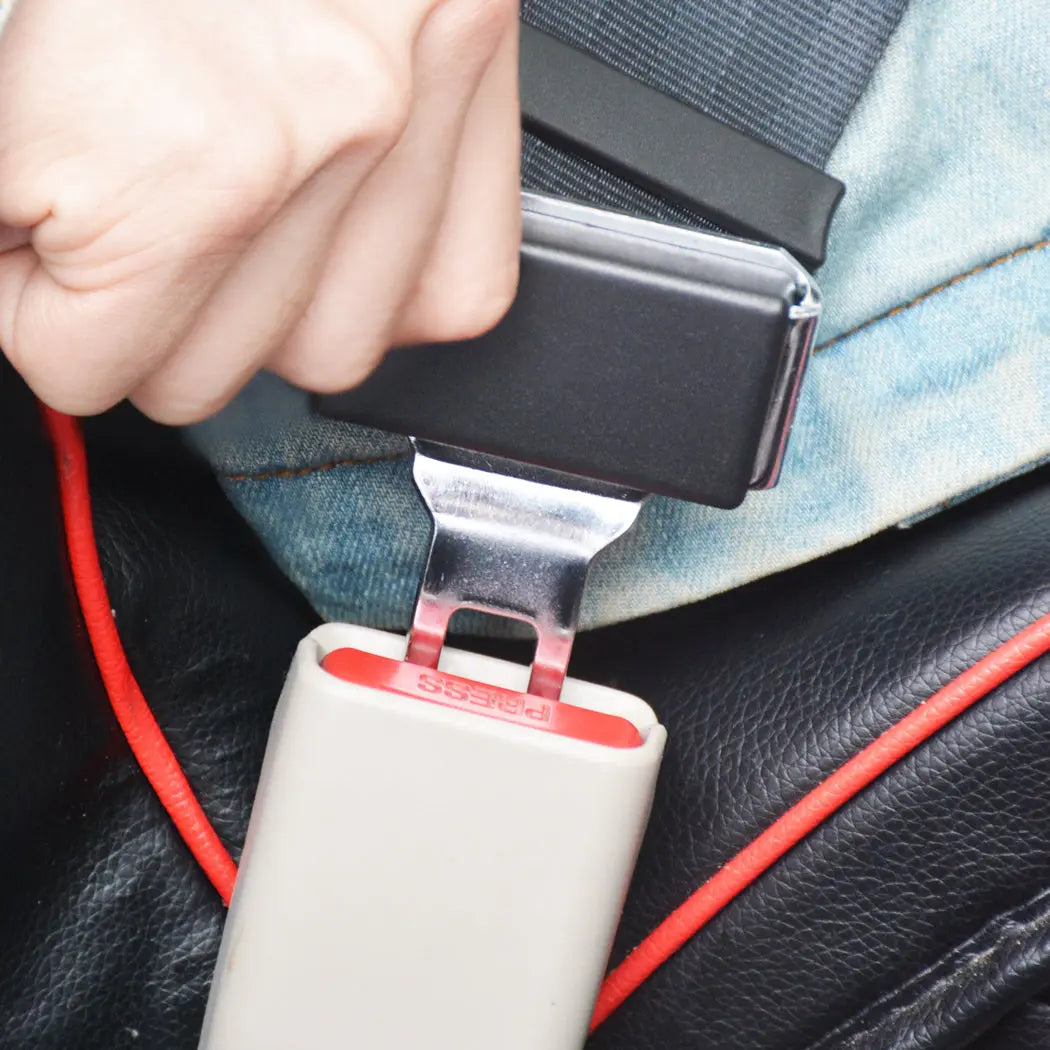 2x Heavy Duty Car Vehicle Seat Belt Extension Extender Strap Black Safety Buckle Deals499