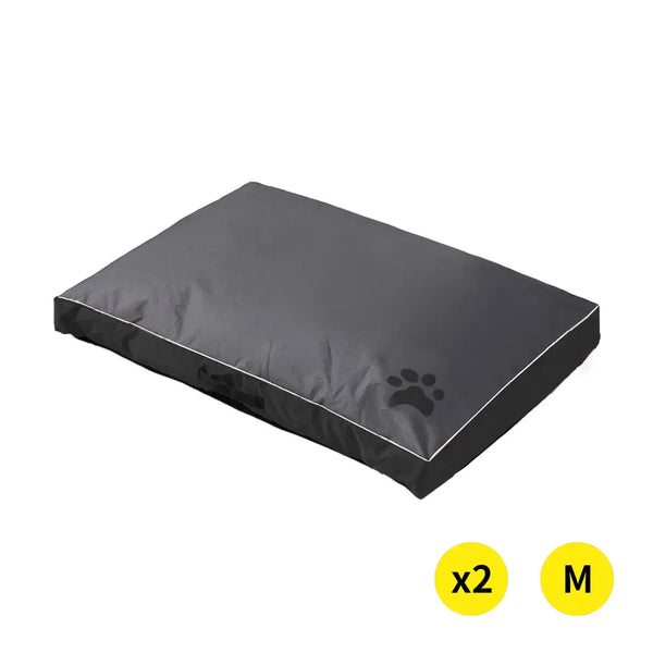 2x PaWz Pet Bed Mattress Dog Cat Pad Mat Summer Winter Cushion Pillow M Black Deals499