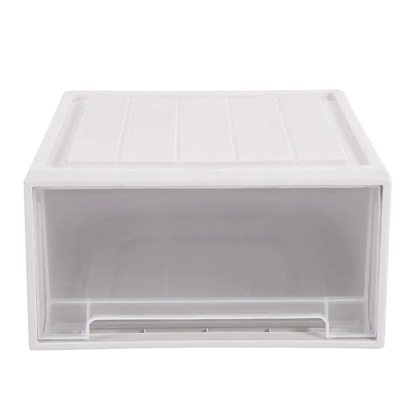 2x Plastic Wide Drawer Shoes Storage Boxes Stackable Clothes Kids Toys Organiser Deals499