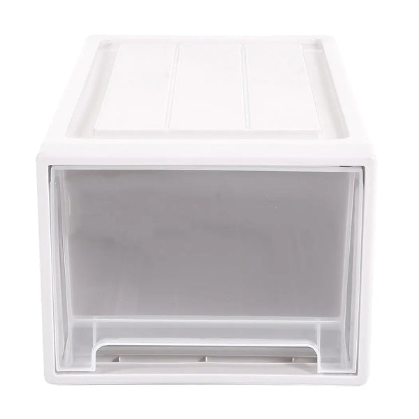 2x Plastic Wide Drawer Shoes Storage Boxes Stackable Clothes Kids Toys Organiser Deals499