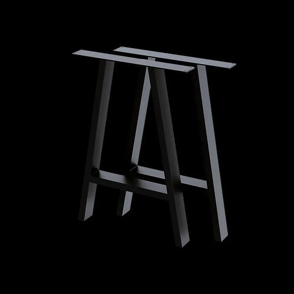 2x Rustic Dining Table Legs Steel Industrial Vintage 71cm - Black Deals499