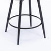 2x Swivel Bar Stools Tufted Counter Chairs with Stud Trim and Metal Base-Dark Grey Deals499