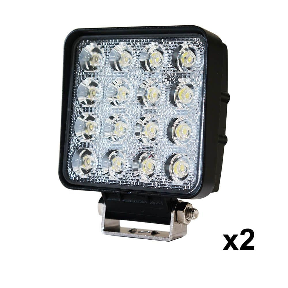 2PCS 48W LED Work Lights FLOOD Lamp Off Road 12V 24V Boat Camping Fishing 80w Deals499