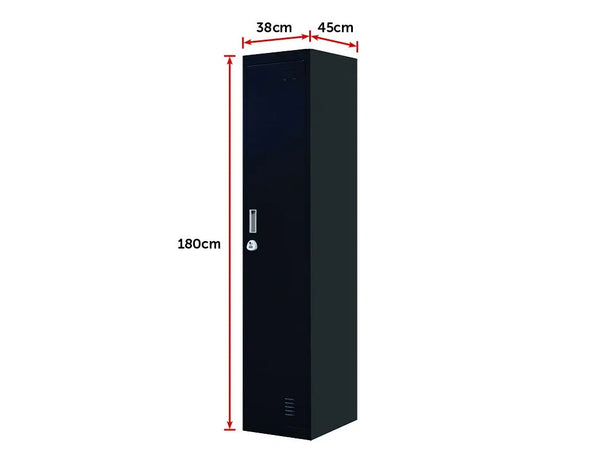 3-Digit Combination Lock One-Door Office Gym Shed Clothing Locker Cabinet Black Deals499