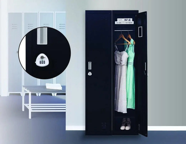 3-Digit Combination Lock One-Door Office Gym Shed Clothing Locker Cabinet Black Deals499