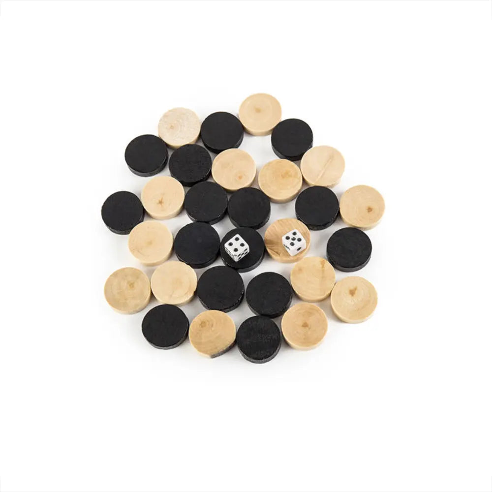 3 IN 1 Wooden Chess Set Folding Chessboard Wood Pieces Draughts Backgammon Toy Deals499