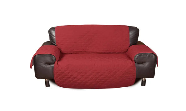 3 Seater Sofa Covers Quilted Couch Lounge Protectors Slipcovers Burgundy Deals499