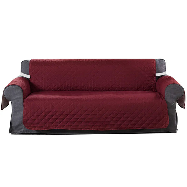3 Seater Sofa Covers Quilted Couch Lounge Protectors Slipcovers Wine Deals499