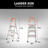 3 Step Ladder Multi Purpose Household Office Foldable Non Slip Aluminium[ from Deals499 at Deals499