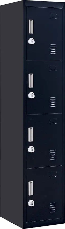 3-digit Combination Lock 4 Door Locker for Office Gym Black Deals499
