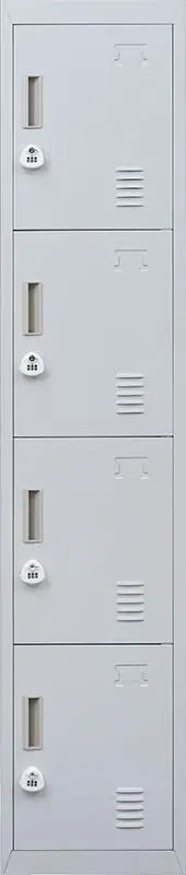 3-digit Combination Lock 4 Door Locker for Office Gym Grey Deals499