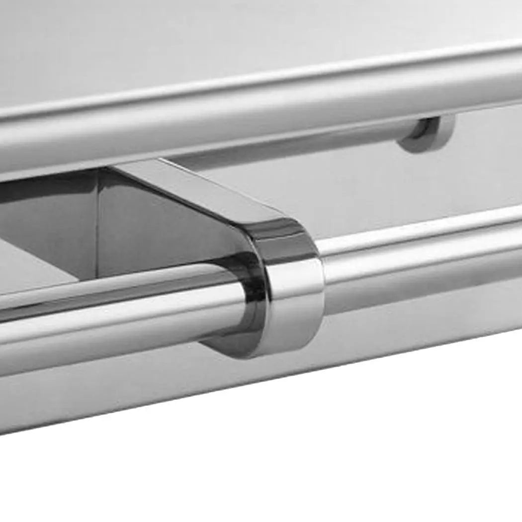 304 Stainless Steel Double Toilet Paper Rool Holder Strong Hook Bathroom Deals499