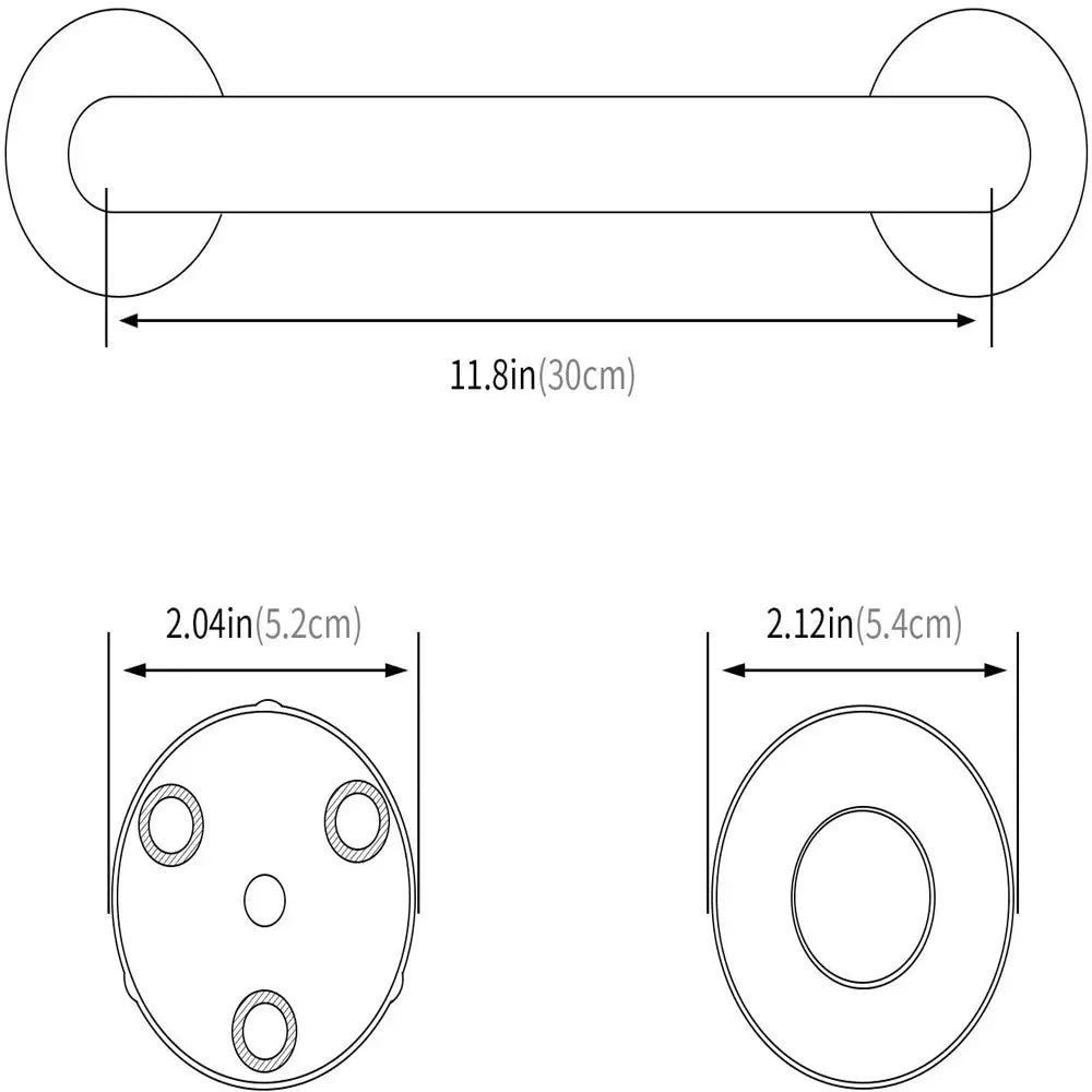 30cm Stainless Steel Handle for Shower Toilet Grab Bar Handle Bathroom Stairway Handrail Elderly Senior Assist Deals499