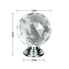 30mm 10Pack Clear Crystal Glass Door Pull Knobs Knob Drawer Handle Cabinet +Screw Deals499