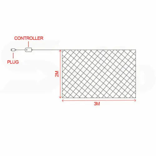 320LED Fairy Lights Net Mesh Curtain Wedding Party XMAS Tree D?cor Multi Colour Deals499