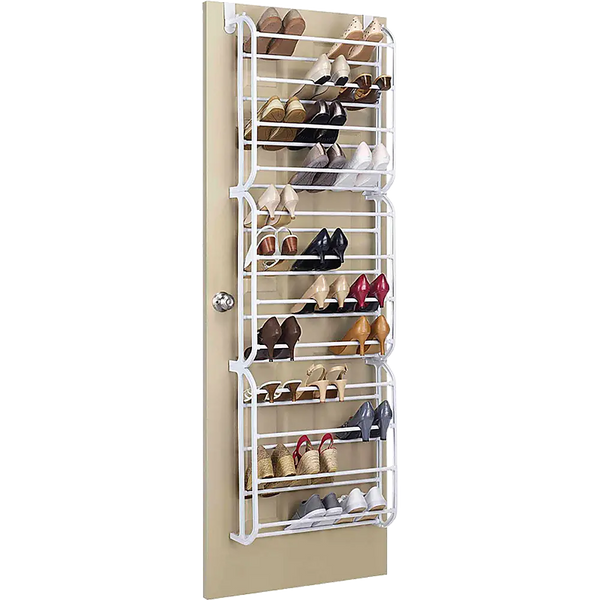 36 Pair Shoe Holder Organiser Over The Door Hanging Shelf Rack Storage Hook Deals499