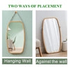 CARLA HOME Hanging Full LengthWall Mirror - Solid Bamboo Frame and Adjustable Leather Strap for Bathroom and Bedroom Deals499
