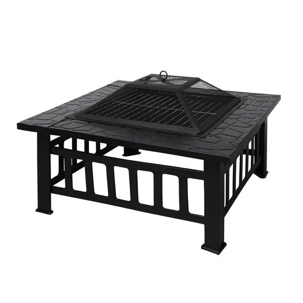 3IN1 Fire Pit BBQ Grill Pits Outdoor Patio Garden Heater Fireplace BBQS Grills Deals499