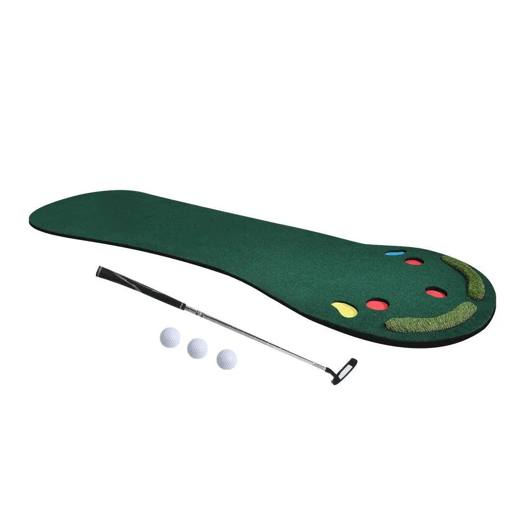 3M Golf Putting Mat Practice Training Indoor Outdoor Portable Slope Balls Putter Deals499