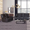 3+2 Seater Recliner Sofa In Faux Leather Lounge Couch in Brown Deals499