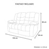 3+2 Seater Recliner Sofa In Faux Leather Lounge Couch in Brown Deals499