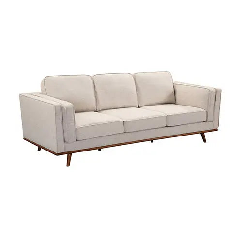 3+2 Seater Sofa Beige Fabric Lounge Set for Living Room Couch with Wooden Frame Deals499