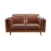 3+2+1 Seater Sofa Brown Leather Lounge Set for Living Room Couch with Wooden Frame Deals499