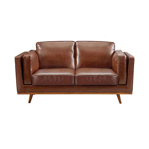 3+2+1 Seater Sofa Brown Leather Lounge Set for Living Room Couch with Wooden Frame Deals499