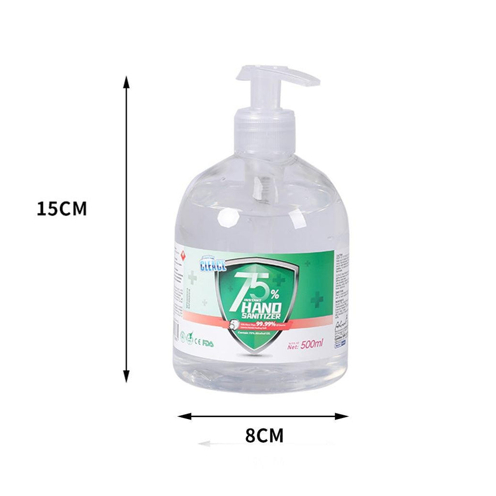 Cleace 8x500ML Hand Sanitiser Instant Gel Wash 75% Alcohol 99% Anti Bacterial Deals499