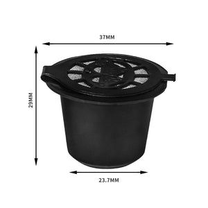 10x Refillable Reusable Coffee Filter Capsules Pods Pod for Nespresso Machine Black Deals499