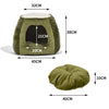 Pet Bed Cat Beds Bedding Castle Igloo Round Nest Comfy Kennel Cave Green M Deals499