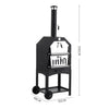 3in1 Charcoal BBQ Grill Steel Pizza Oven Smoker Outdoor Portable Barbecue Camp Deals499