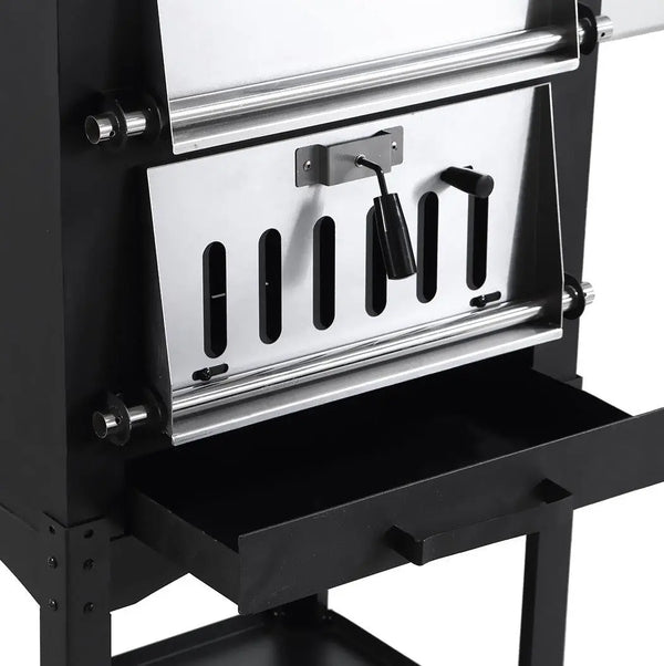 3in1 Charcoal BBQ Grill Steel Pizza Oven Smoker Outdoor Portable Barbecue Camp Deals499