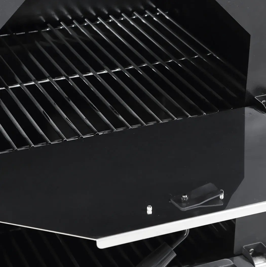 3in1 Charcoal BBQ Grill Steel Pizza Oven Smoker Outdoor Portable Barbecue Camp Deals499