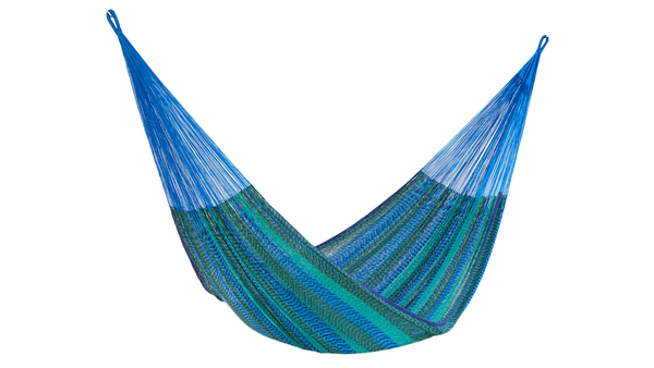 Mayan Legacy Queen Size Cotton Mexican Hammock in Caribe Colour Deals499