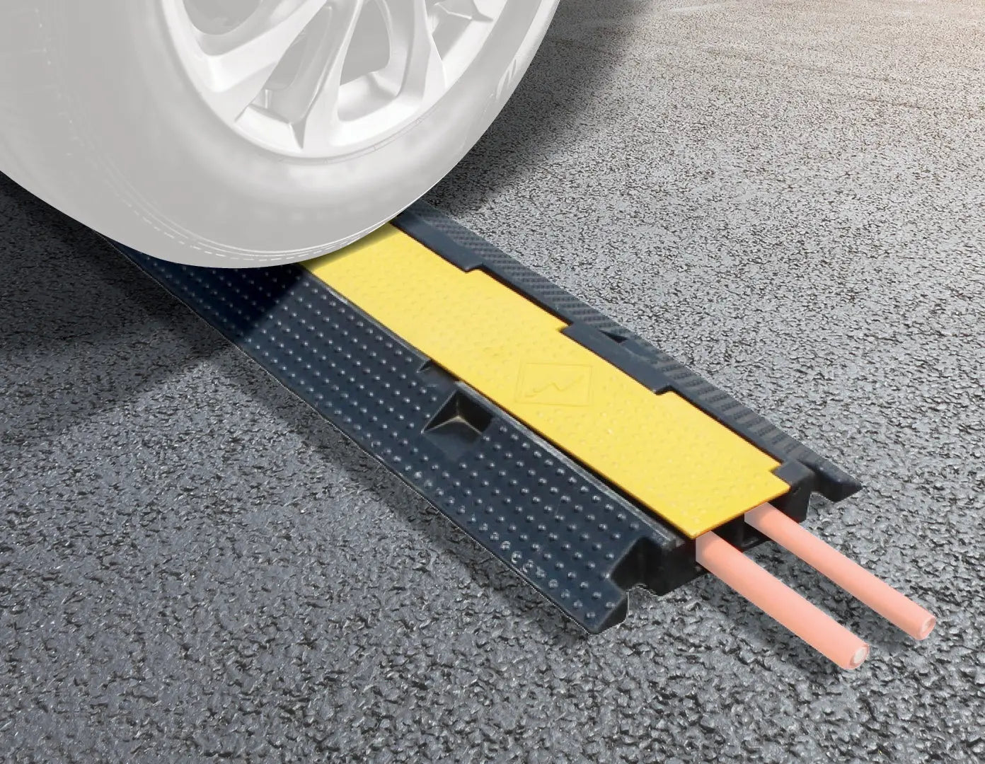 3pcs 2-Cable Rubber Electrical Wire Cover Heavy Duty Protector Dual Channel Deals499