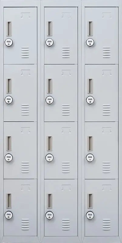 4-Digit Combination Lock 12 Door Locker for Office Gym - Light Grey Deals499