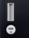 4-Digit Combination Lock 2-Door Vertical Locker for Office Gym Shed School Home Storage Black Deals499