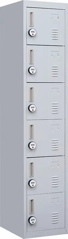 4-Digit Combination Lock 6-Door Locker for Office Gym Shed School Home Storage Grey Deals499