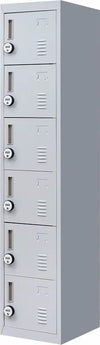4-Digit Combination Lock 6-Door Locker for Office Gym Shed School Home Storage Grey Deals499