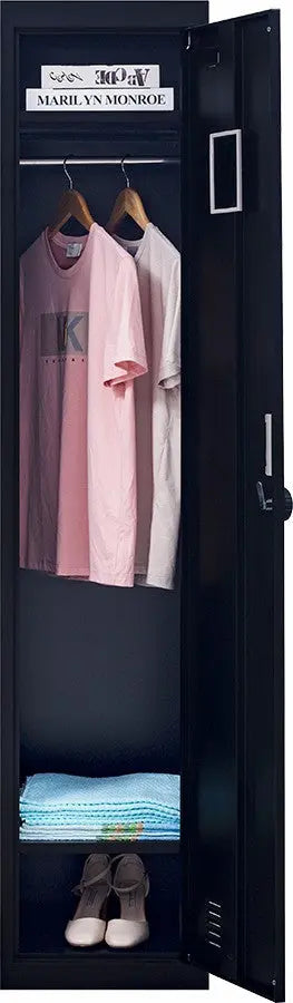 4-Digit Combination Lock One-Door Office Gym Shed Clothing Locker Cabinet Black Deals499